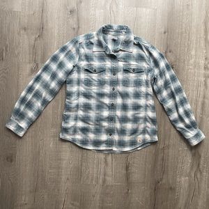 EUC Carhartt Hamilton Womens Large L Flannel Shirt